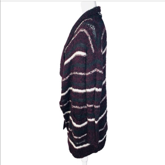 Caslon Striped Cardigan Sweater Wool Alpaca Blend - Picture 6 of 10